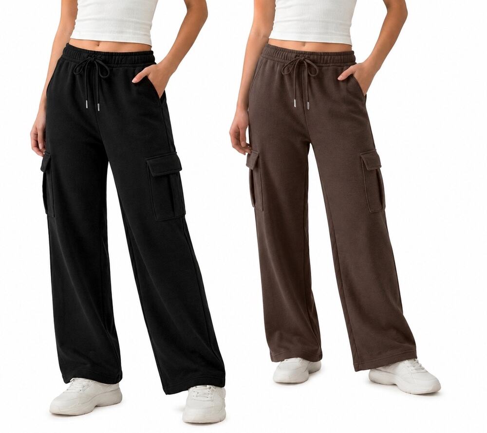 Common Stitch Women's M Wide Leg Cargo Sweatpants Bundle